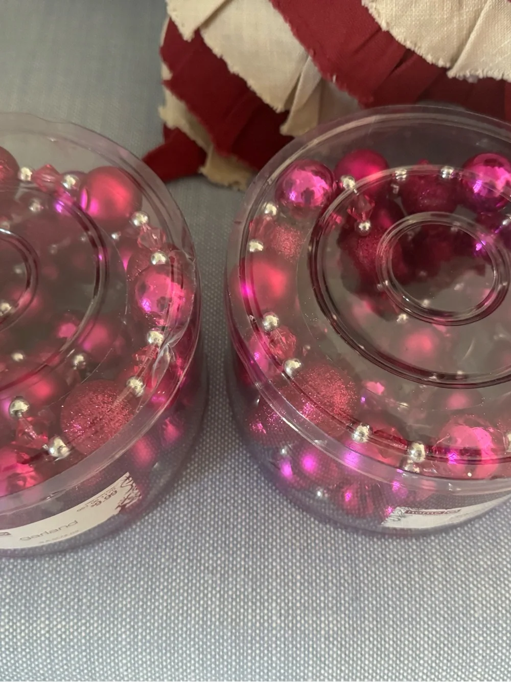 Target Hot Pink Shiny & Bright Christmas Ornament and Garland Set